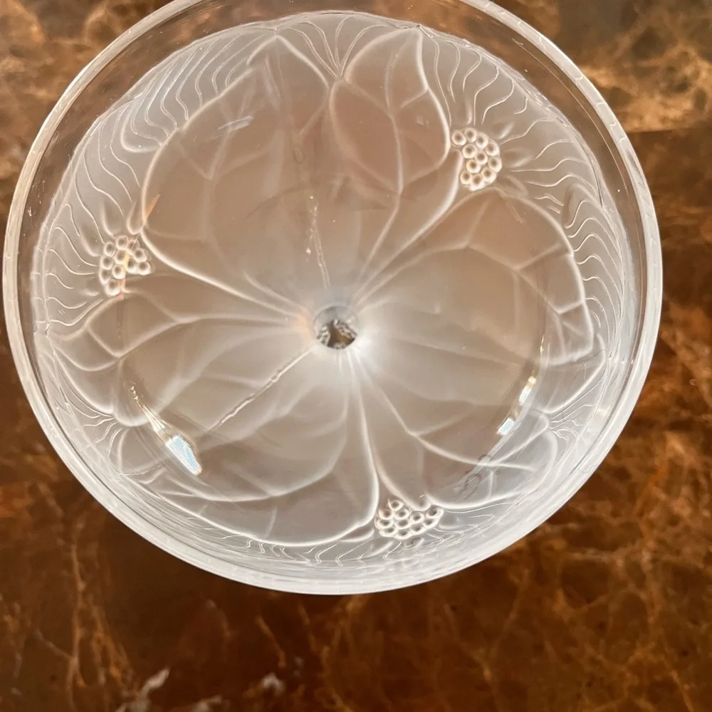 RARE vintage, TAITU Of Italy,  frosted champagne/sorbet glass
